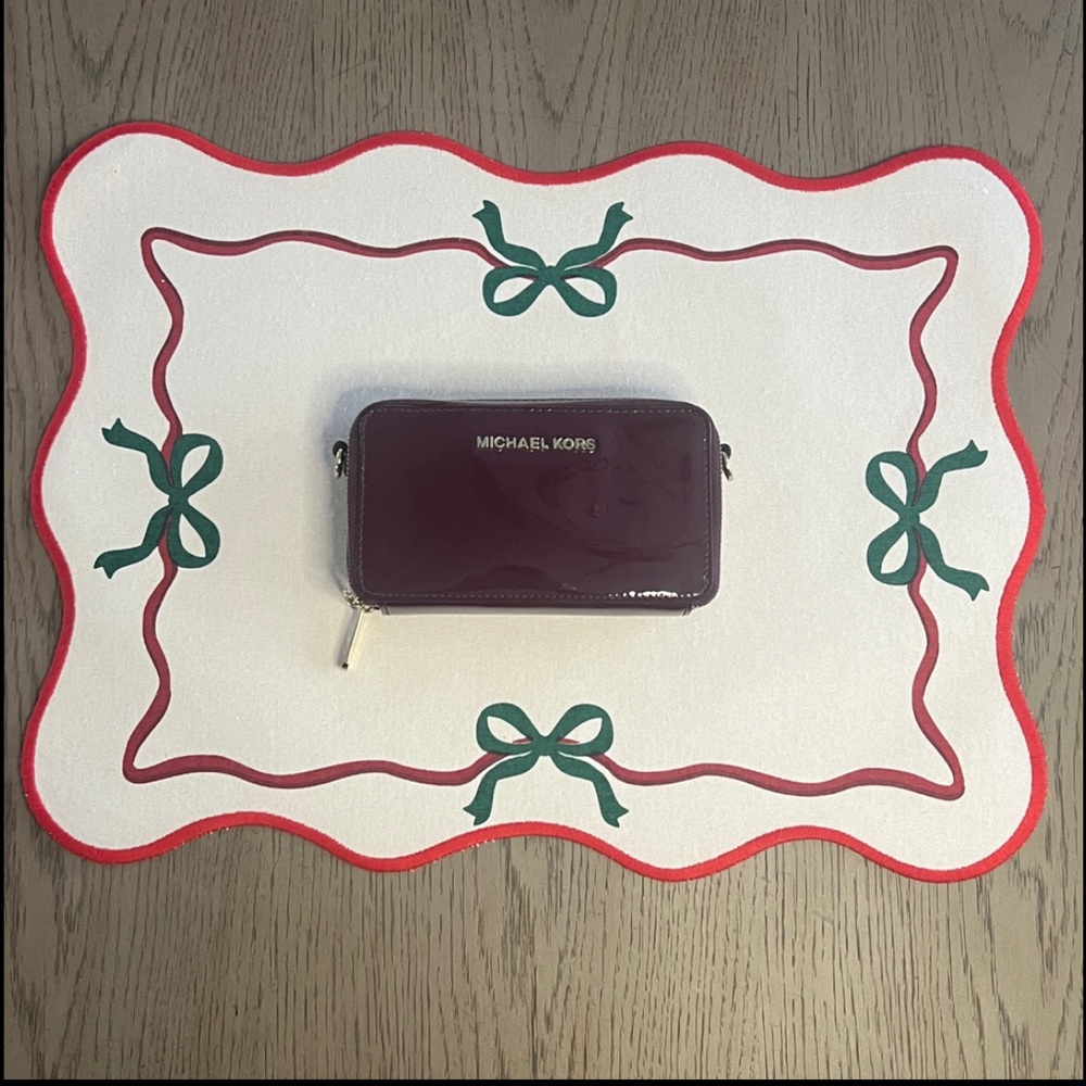 Michael Kors Plum Wallet with strap